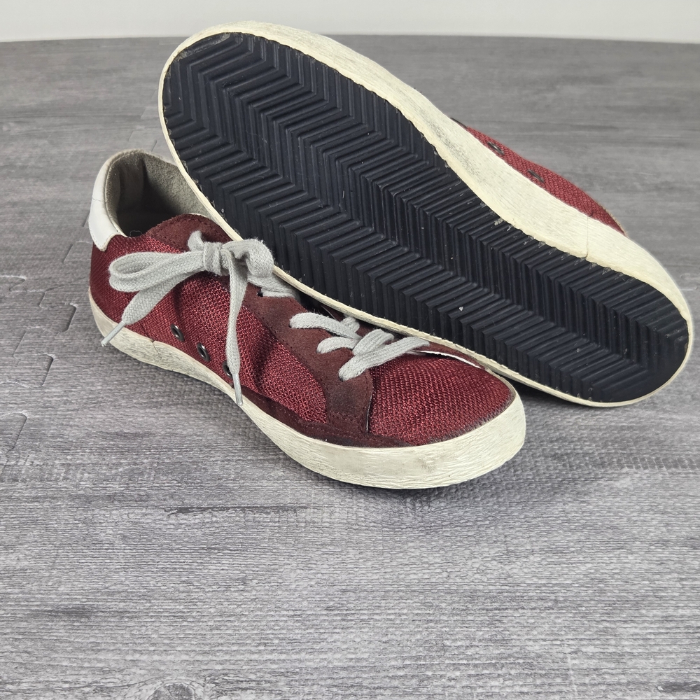 Golden Goose Superstar Sneakers Womens Red White Distressed Italy W-7.5 - Picture 5 of 8